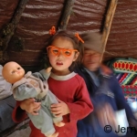 Doll and pipe-cleaner glasses