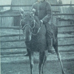 Girl riding a moose