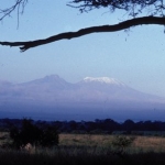 Kibo (r) and Mawenzi (l) from Tsavo