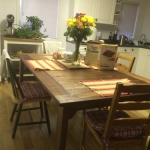 Walnut dinig table (withgrub)